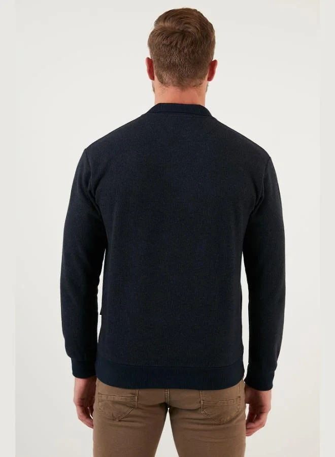 Buratti  Buratti Cotton Regular Fit Buttoned Polo Neck Sweater Men's SWEATER 456211 for Men | Best Price UAE