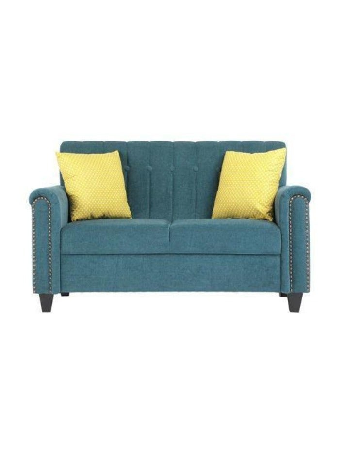 Wooden Twist Wooden Twist Contemporary Style 2 Seater Modern Sofa Set ( Blue )  - Image 3