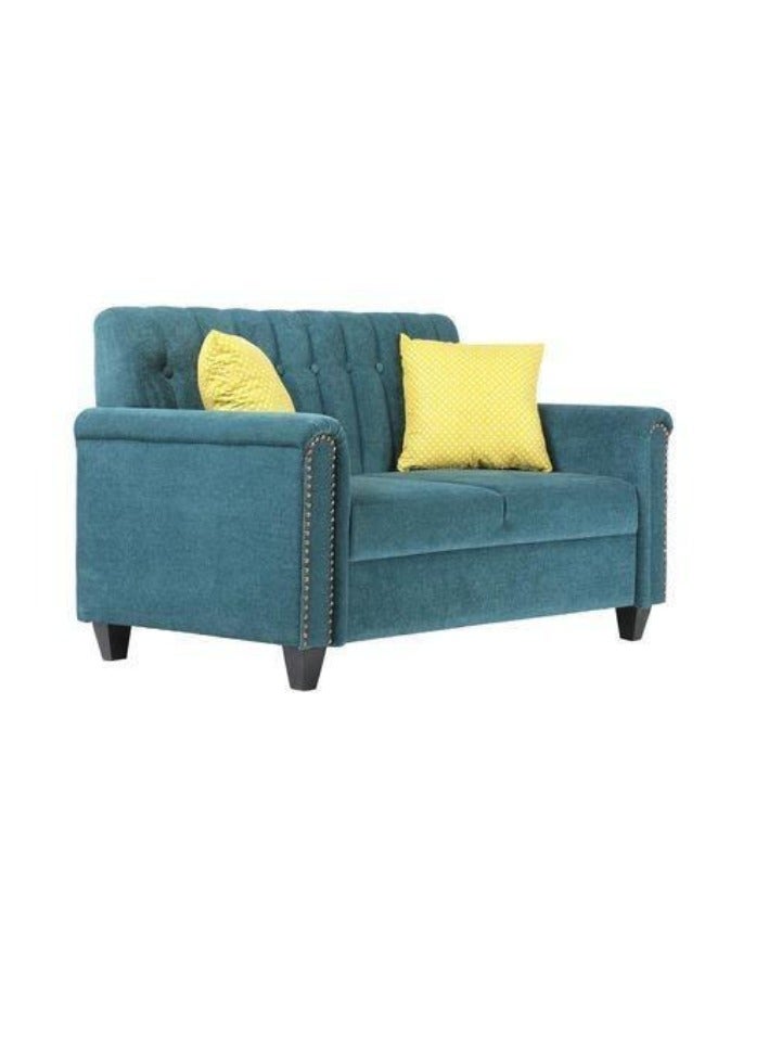 Wooden Twist Wooden Twist Contemporary Style 2 Seater Modern Sofa Set ( Blue )  - Image 4