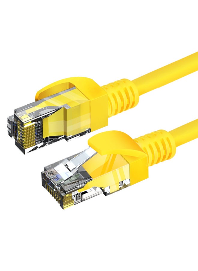 Generic Five Kinds Of 100 Megabyte Network Cable Six Kinds Of Gigabit Broadband Router Finished Network Jumper Home Computer Network Cable-Color:Five Kinds Of Yellow (foot Rice Copper Clad Aluminum)-Line Le  - Image 1
