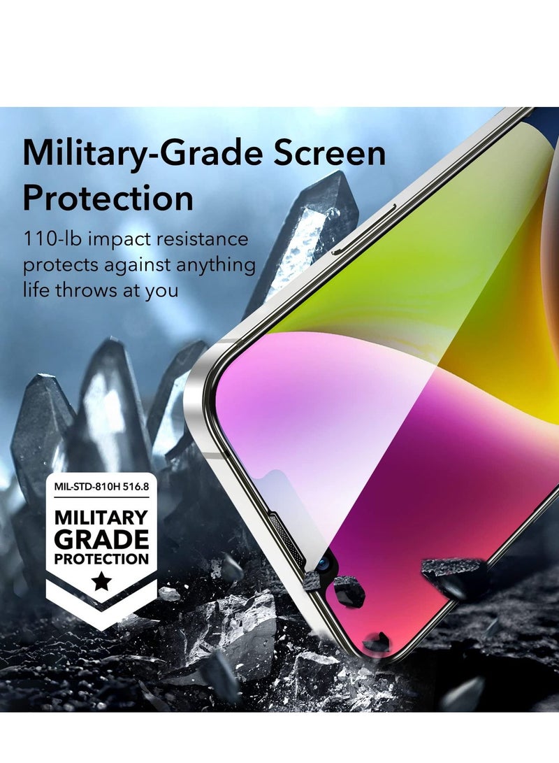 BORTONY Pack of 2 iPhone 14/13/13 Pro 9H Hardness Tempered Glass Screen Protector Bubble Free Ultra HD Case Friendly Full Coverage For Apple iPhone 14/13/13 Pro 6.1" - Image 2