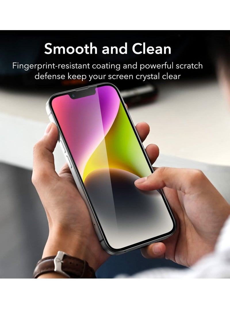 BORTONY Pack of 2 iPhone 14/13/13 Pro 9H Hardness Tempered Glass Screen Protector Bubble Free Ultra HD Case Friendly Full Coverage For Apple iPhone 14/13/13 Pro 6.1" - Image 3