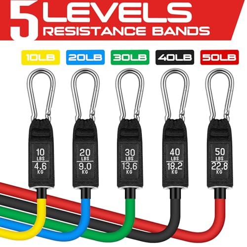RENRANRING Resistance Bands for Working Out, 150LBS Exercise Bands, Workout Bands, Resistance Bands Set with Handles for Men Women, Legs Ankle Straps for Muscle Training - Image 3