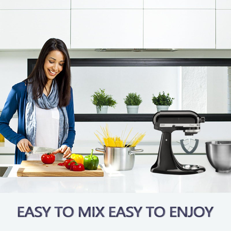 Mttobo Flex Edge Beater for KitchenAid 4.5/5 QT Tilt Head Stand Mixer Kitchen Aid Mixer Accessory,With Silicone Edges For Kitchen Aid Accessories and Attachments - Image 4