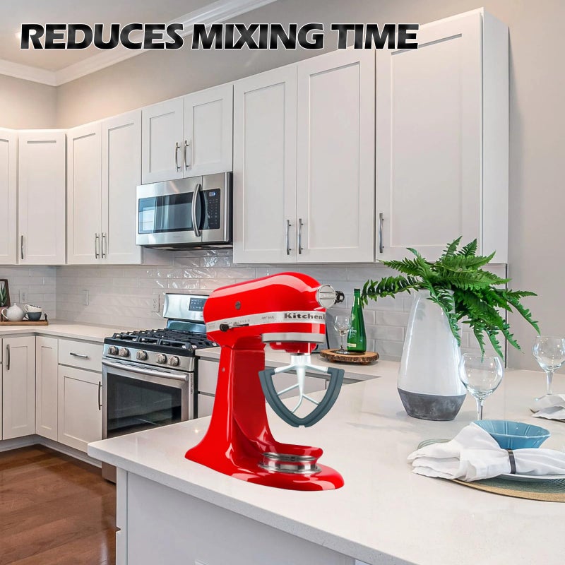 Mttobo Flex Edge Beater for KitchenAid 4.5/5 QT Tilt Head Stand Mixer Kitchen Aid Mixer Accessory,With Silicone Edges For Kitchen Aid Accessories and Attachments - Image 5