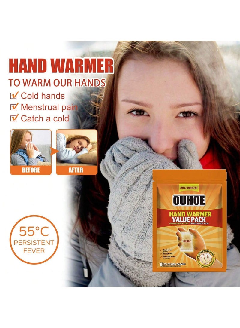 OUHOE Hand Warmer 10 Pcs  Pack for Skiing,Camping,Hiking,or Fishing - Image 3