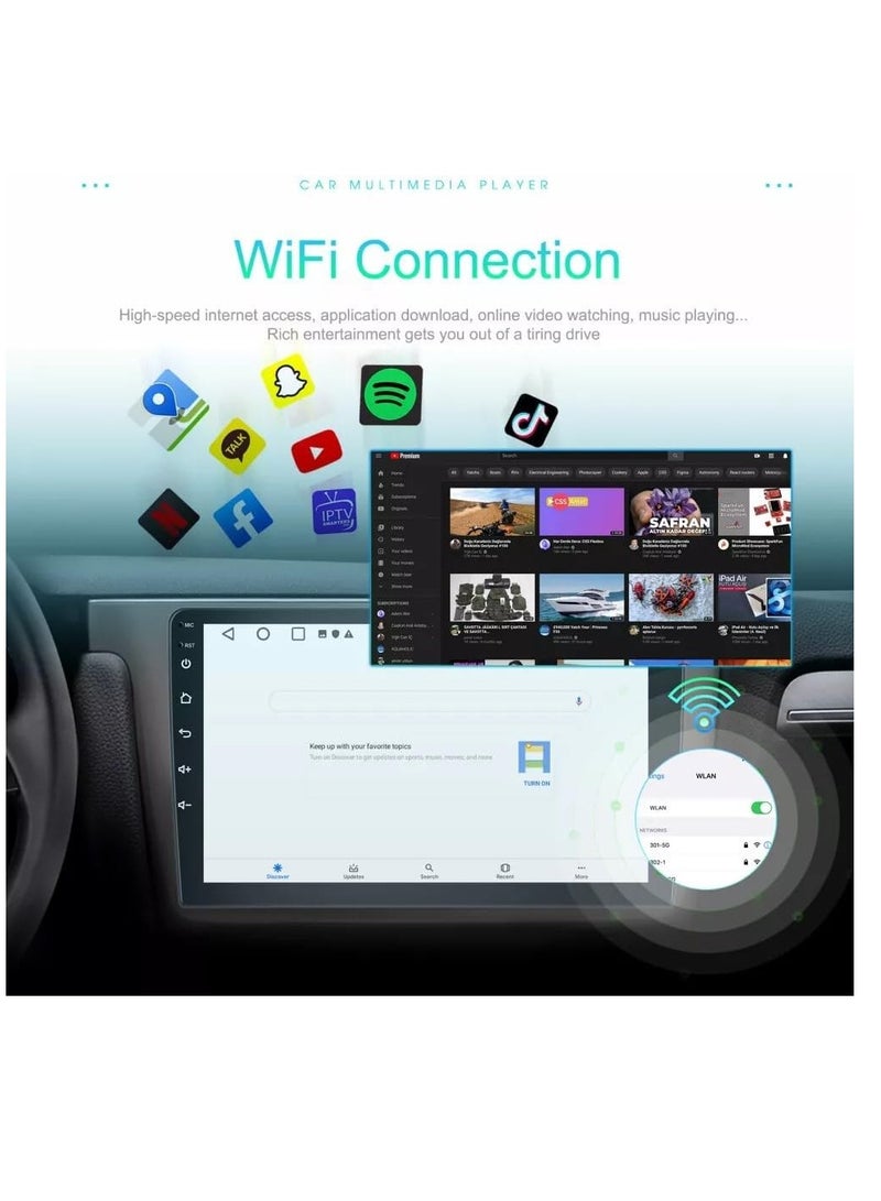 AVT Android Car Stereo for Mitsubishi Mirage 2012 To 2022 2GB RAM 32GB ROM 9 Inch Support Apple Carplay, MirrorLink WiFi BT, IPS Touch Screen with AHD Camera Included - Image 4