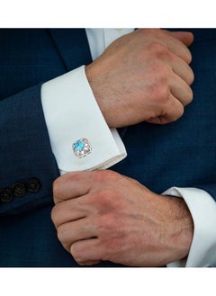 Faceted Light Blue Crystal Cufflinks For Men In Gift Case Classic Square Shape Gemstone Men'S Cufflinks Jewelry Set For Wedding Anniversary Business Party Events Tuxedo Dress - pzsku/Z6AC17F56C3A85202120DZ/45/_/1735816728/044a5c0f-1b32-42f4-b62a-744195c3ea09