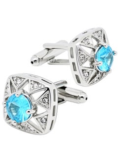 Faceted Light Blue Crystal Cufflinks For Men In Gift Case Classic Square Shape Gemstone Men'S Cufflinks Jewelry Set For Wedding Anniversary Business Party Events Tuxedo Dress - pzsku/Z6AC17F56C3A85202120DZ/45/_/1735816742/9b781667-675d-4983-96b8-919026ad188a