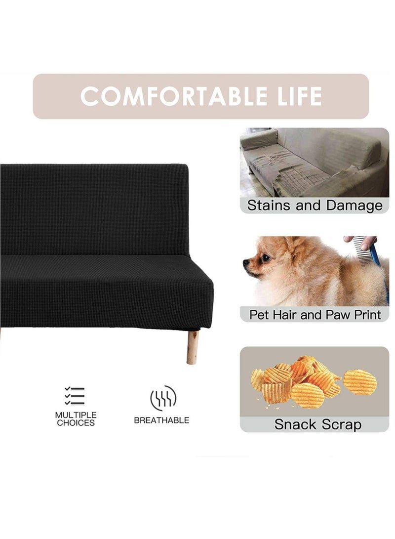 غرفة المعيشة مجموعة أريكة مرنة مجموعة أريكة أزياء مجموعة أريكة 3 مقاعد وسادة مجموعة أريكة النعال مجموعة أريكة الأثاث مجموعة واقية من أريكة مجموعة أريكة ( أسود ) - Image 4