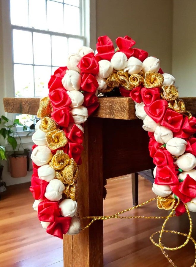 Chanderkash1PC Artificial Mogra Gajra for Hair Bun - Traditional Jasmine Gajra Scrunchie - Elegant Floral Hair Accessory for Women & Girls - Image 4