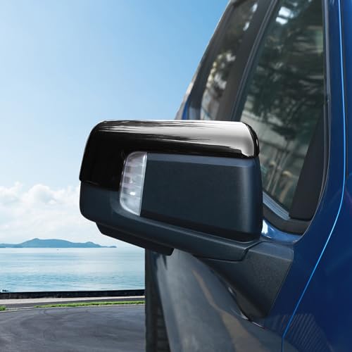 Jimen Compatible with Chevrolet Silverado/GMC Sierra 2019-2024, 1 Pair Rearview Mirror Cap Trim Cover (Black) - Image 5