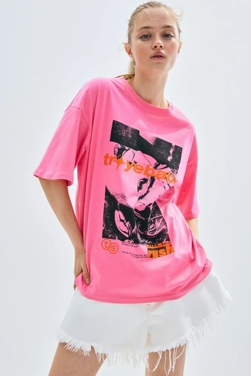 H&M Oversized printed T-shirt