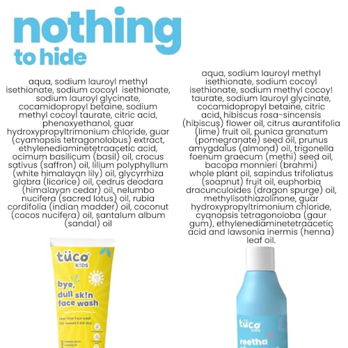 Tuco® Kids Combo | Mild Shampoo (300ml) & Face Wash (100ml) | Ages 2-5, 4-10, 10-15, 5-10 Years | Paraben & Sulphate Free | Pack of 2 - Image 5