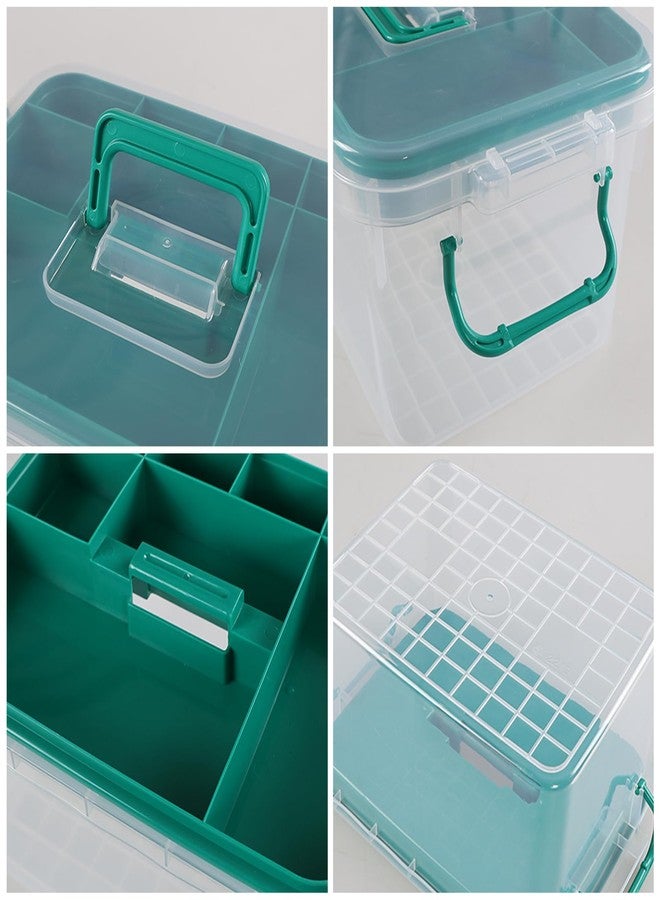 Teyyvn 1 Pack Clear Plastic First Aid Box, Family Medicine Box - Image 3