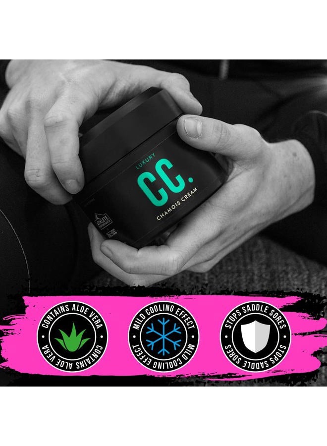 Muc Off Luxury Chamois Cream Cycling | Anti-Chafing, Moisturizing Formula | Long-Lasting Comfort & Protection | Ideal for Cyclists, Triathletes, and Runners (250 ml (Pack of 1)) - Image 3