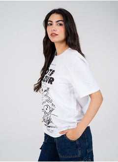 Arafa Oversized Women T-Shirt (White)  - Image 2
