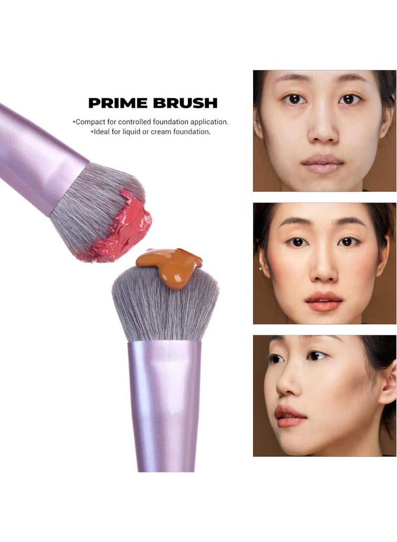 Jessup Face Makeup Brush Set 3 pcs, Ultra-Soft Dense Makeup Brushes for Foundation Contour Powder and Blush, Premium Synthetic Fiber, Luxury Purple T513 - Image 3
