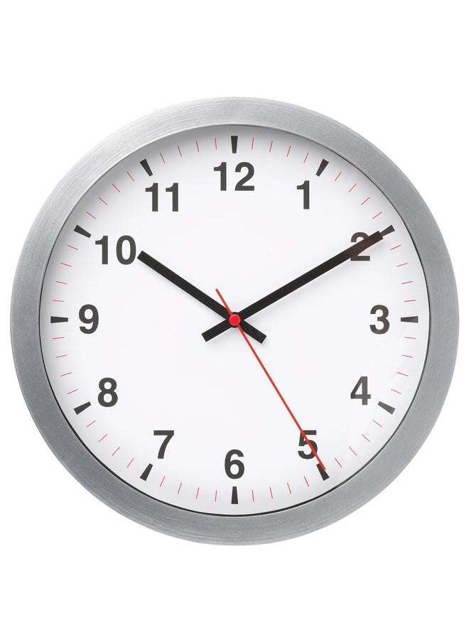 Generic - Wall clock, silver-colour, 28 cm - Image 1