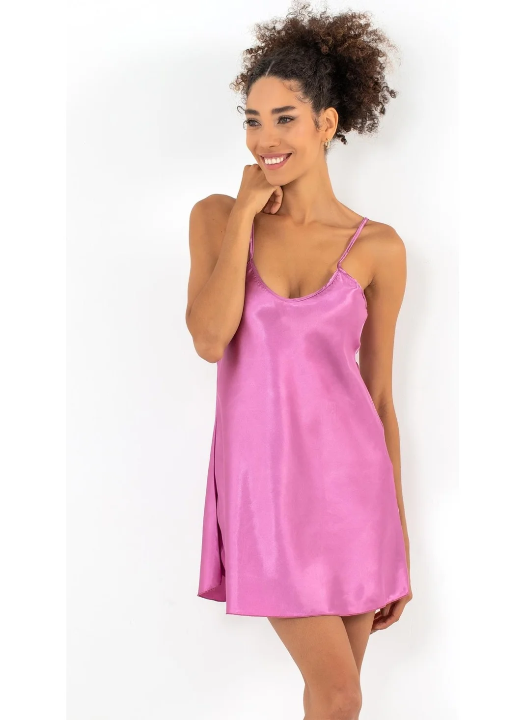 Miorre Thin Strap Mini Satin Nightgown