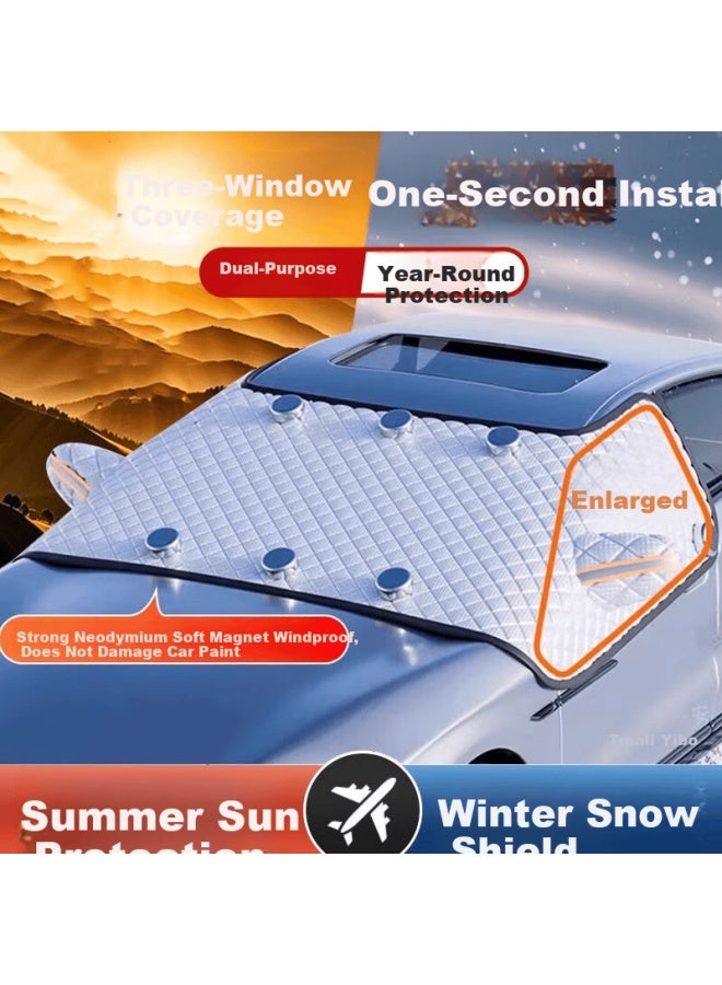 Ornaments Huashi Car Front Windshield Sunshade Thickened Summer -proof Dustproof Rainproof Front Windshield Cover Half Car Cover - Image 1