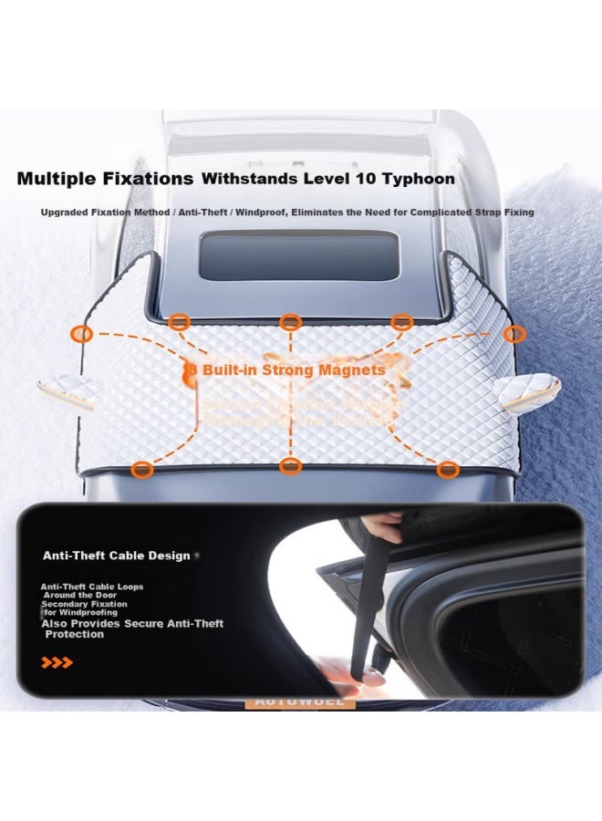 Ornaments Huashi Car Front Windshield Sunshade Thickened Summer -proof Dustproof Rainproof Front Windshield Cover Half Car Cover - Image 4