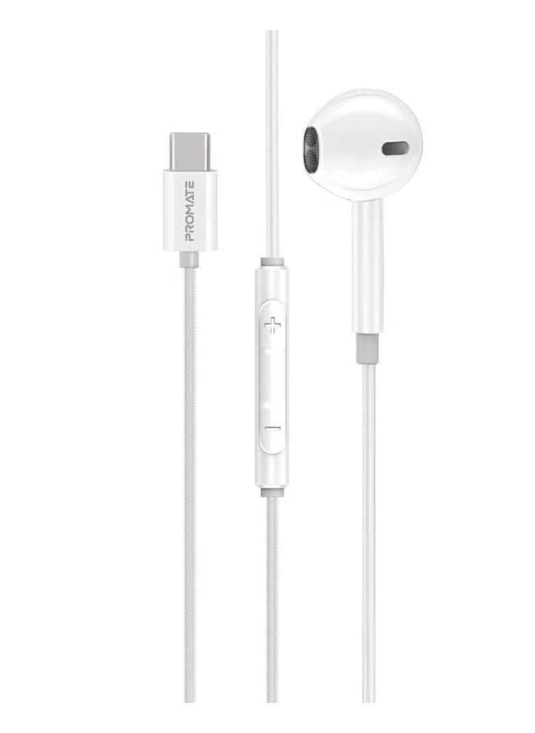 اوٹل موصّل USB-C، سماعة أذن أحادية مريحة داخل الأذن USB-C HD أحادية مع ميكروفون وعزل للضوضاء ووظيفة الاتصال والتحكم في مستوى الصوت في الخط لأجهزة iPhone 15 و iPad Air و Galaxy S 23/22/21 و Monopod-C أبيض  - Image 2
