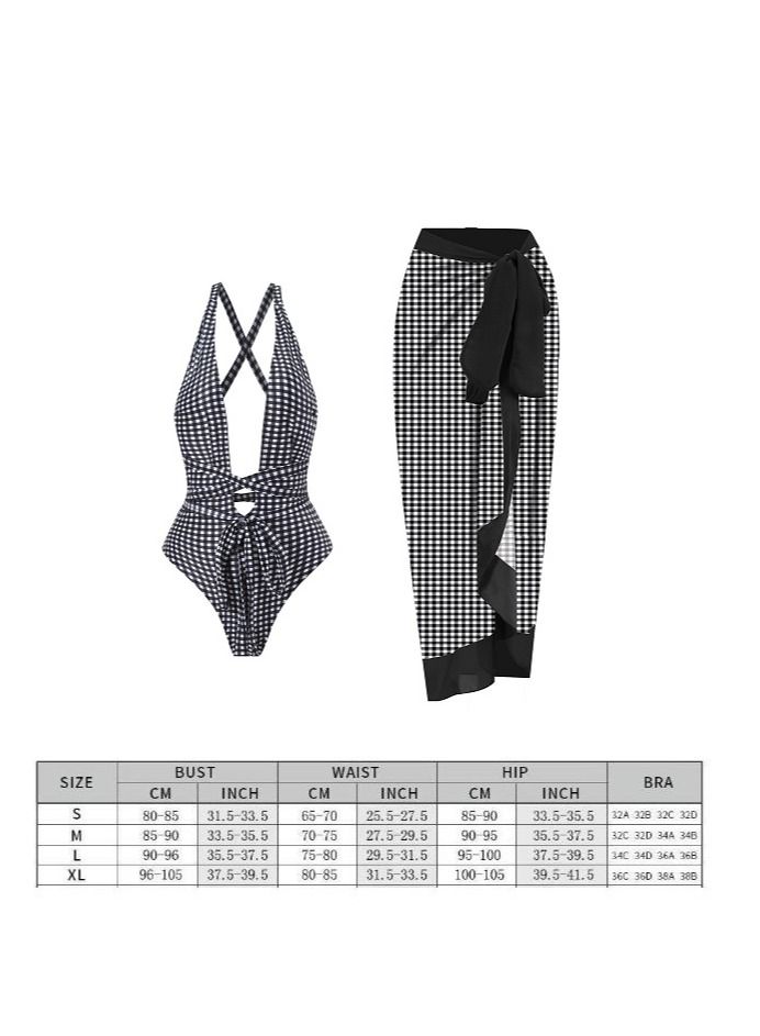 Y&D 2-Piece Women Swimsuit with Skirt Holiday Beach Dress Female Retro Swimwear Vintage Surf Wear Summer - Image 2