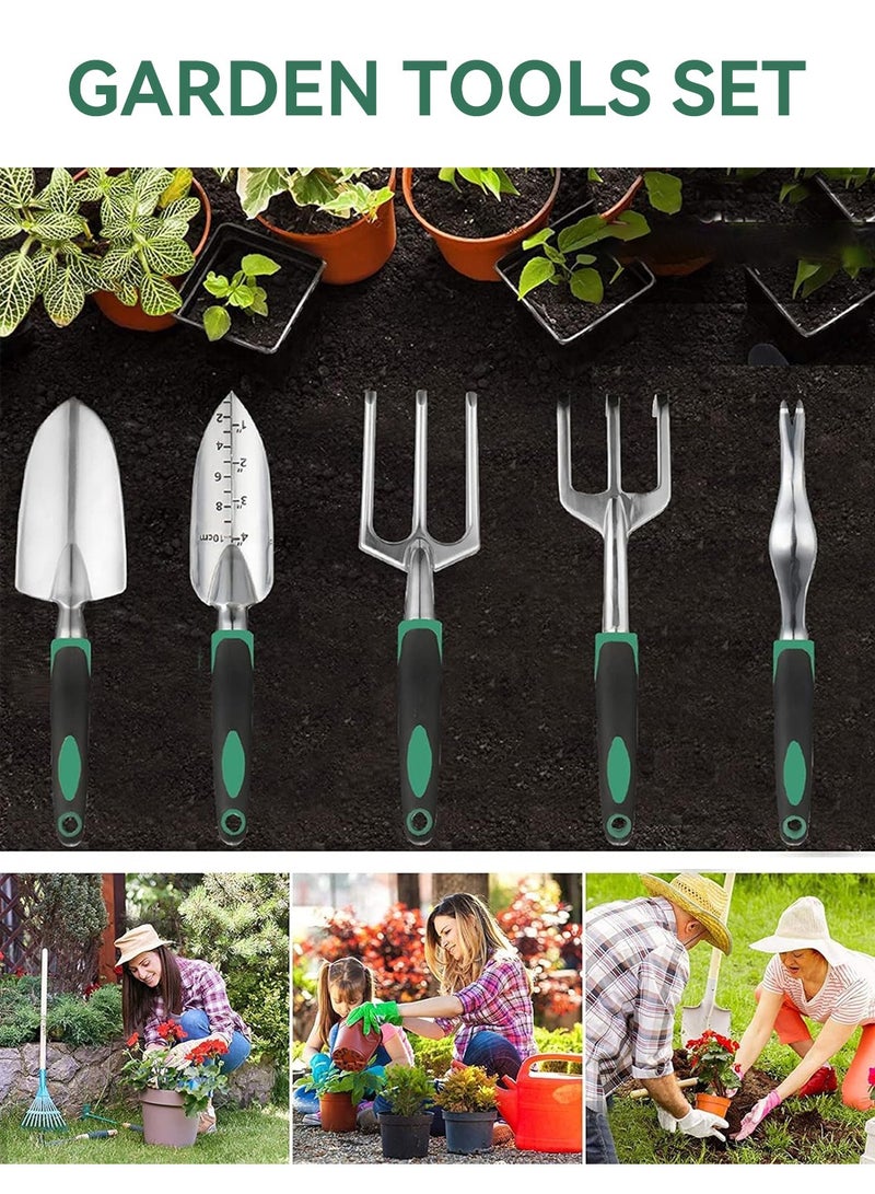 LEOKOR Garden Tools Set, 11 Pieces Heavy Duty Aluminum Gardening Tools, Gardening Planting Tool Set with Gloves Apron Sprayer and Durable Storage Bag  - Image 2
