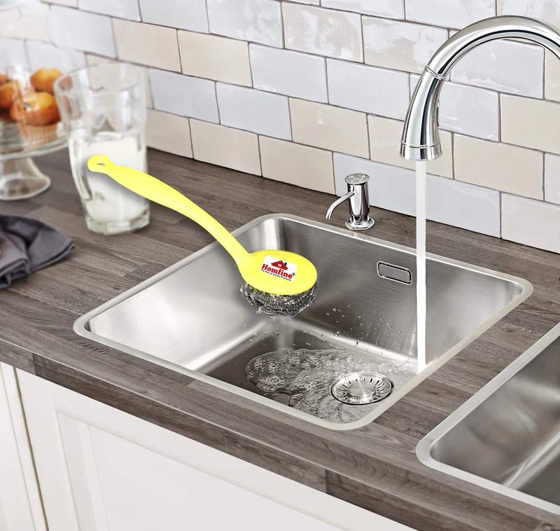 Homfine® Handle Scrubber for Kitchen Cleaning, Utensils, Dishwasher Handy Brush (1U) - Image 3