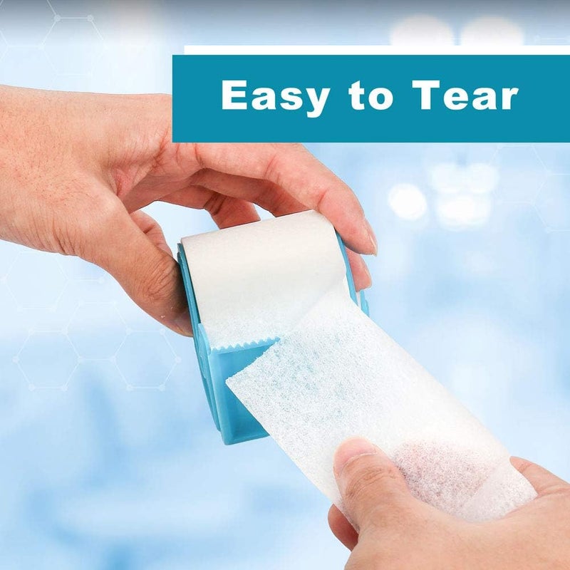 LotFancy Medical Tape 6Rolls 2inch x 10Yards Adhesive Hypoallergenic Surgical Paper Tapes Wound First Aid Tape 2 Dispensers Included - Image 5