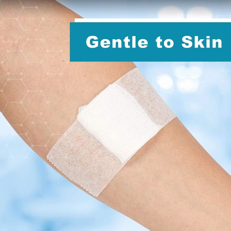 LotFancy Medical Tape 6Rolls 2inch x 10Yards Adhesive Hypoallergenic Surgical Paper Tapes Wound First Aid Tape 2 Dispensers Included - Image 4