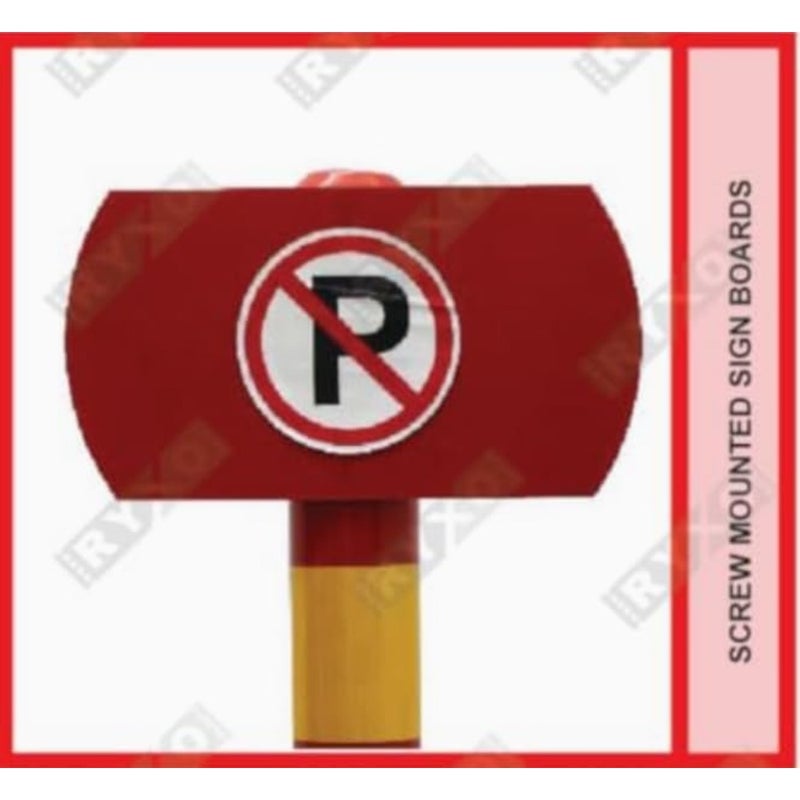 Heavy Duty Manual Parking Lock with No Parking Sign Auto-Lock Pull-Up Design75×26 cm Red Parking Barrier with 4 Expansion Screws and Keys Car Parking Blocker for Home, Office and Commercial Use - Image 4