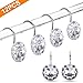 LifeMaster Life Master 12PCS Shower Curtain Hooks Rings for Bathroom, Decorative Resin Shower Curtain Hooks Rods Curtains and - Image 2