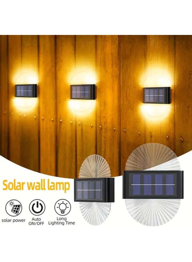 أضواء الحائط الشمسية الخارجية - 2 مصباح LED عالي الجودة متعدد الألوان - 3 أوضاع إضاءة - درجة حماية IP44 - قابلة للفصل - Image 2