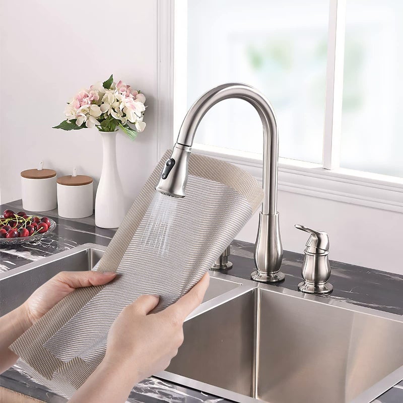 Aofmee Placemats Set of 6  Heat Resistant Place Mats  Washable Durable PVC Table Mats  Woven Vinyl Plastic Placemats for Kitchen Dining Table  Non-Slip Stain Resistant Placemats Indoor  Easy to Clean - Image 2