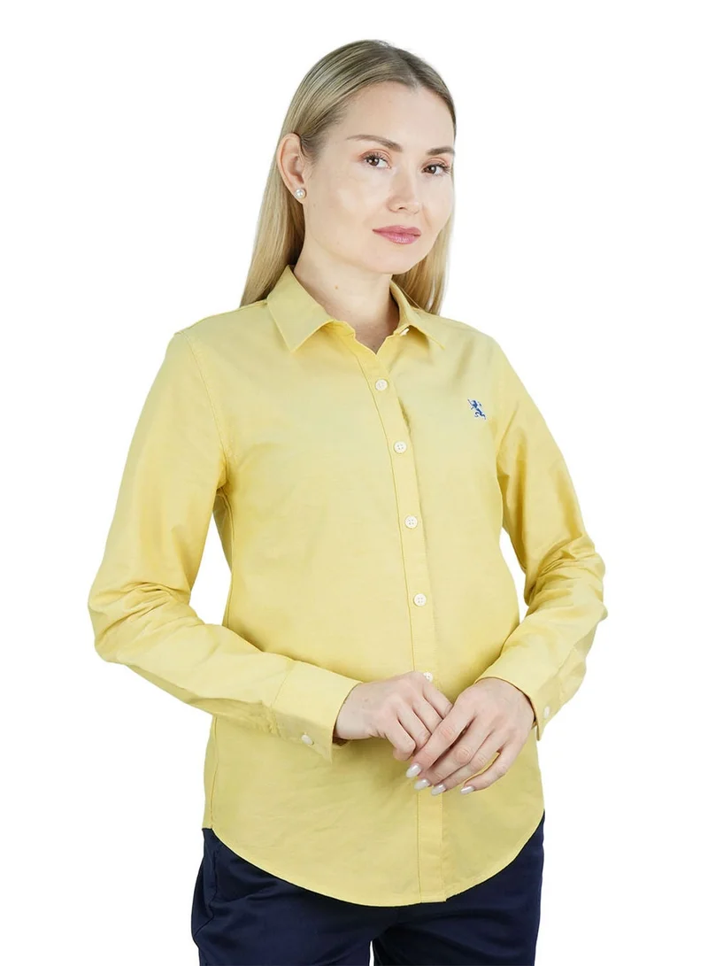 Women's Cotton Oxford Slim fit Shirt with Lion Embroidery