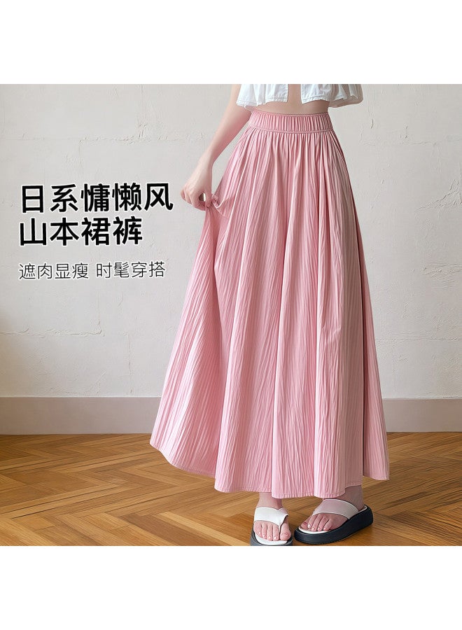 Moonbadi Thin Yamamoto Culottes For Women, Lazy Style Wide-Leg Pants, Slimming, Fashionable, Versatile, Drapey, Casual Pants, Cargo Skirt Pants - Image 3