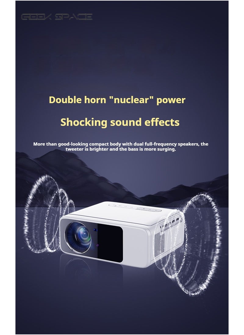 GEEK SPACE - LT2-Pro Home Projector HD 1080P 5G Wifi Bluetooth Auto Focus Mini Projector For Home/Hotel/Homestay/Office - Image 1
