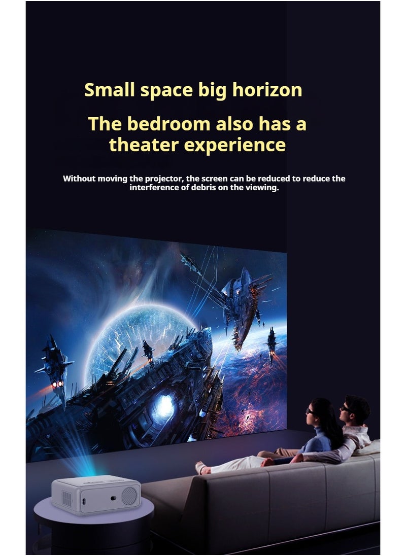 GEEK SPACE - LT2-Pro Home Projector HD 1080P 5G Wifi Bluetooth Auto Focus Mini Projector For Home/Hotel/Homestay/Office - Image 1