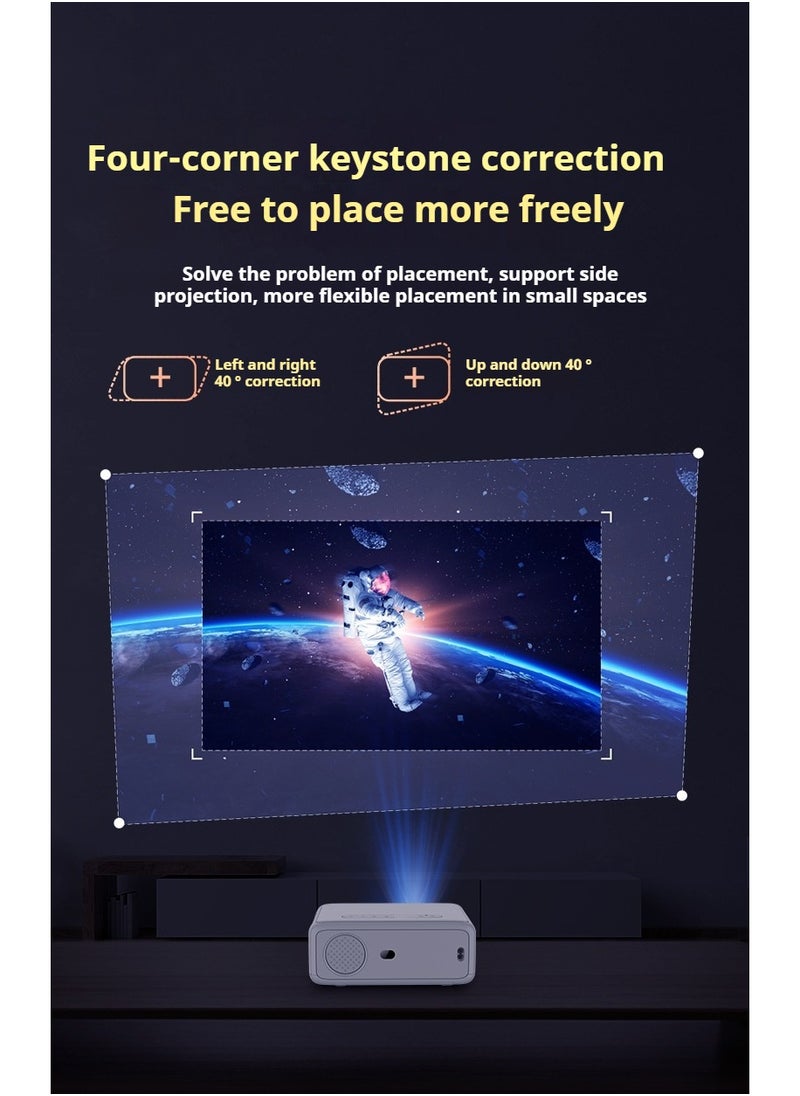 GEEK SPACE - LT2-Pro Home Projector HD 1080P 5G Wifi Bluetooth Auto Focus Mini Projector For Home/Hotel/Homestay/Office - Image 1