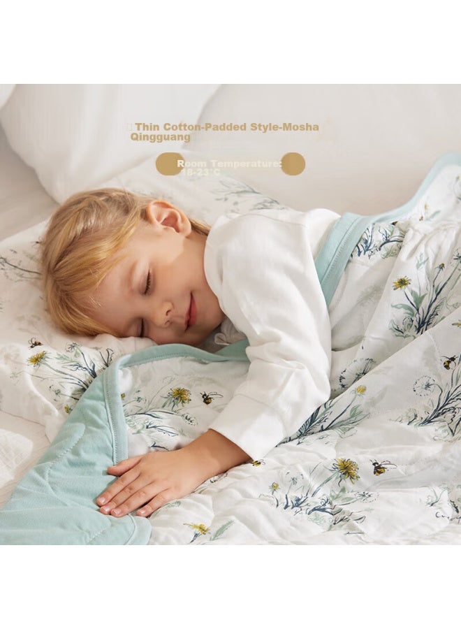 Cutelife Baby All-season Feather-like Bamboo Cotton Blanket, Children's Kindergarten Small Quilt, Nap Blanket, Moxiang Qingguang - Image 3