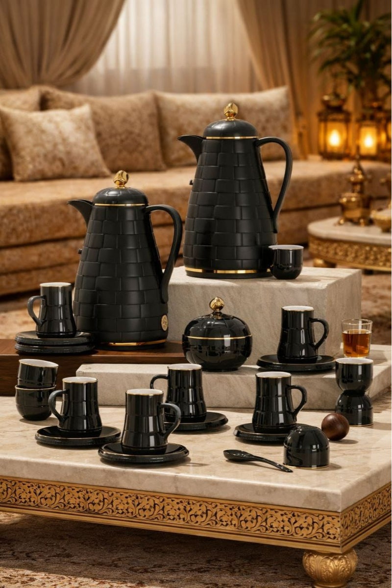 رادین طقم تقديم شاي وقهوة مع قارورات حرارية | داخل زجاجي | احتفاظ بالحرارة | طقم تقديم أنيق - Image 2