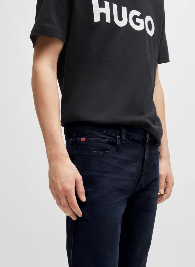 HUGO Extra-slim-fit jeans in blue-black stretch denim