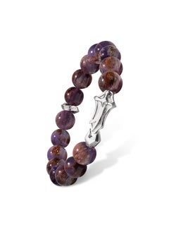 AWNL Zulfiqar Sword Beaded Bracelet With Purple Phantom Quartz and 925 Sterling Silver Gift for Men Husband Boyfriend  - Image 1