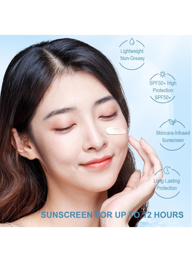 Generic 50PCS Mini Sunscreen SPF50+ - Travel Size Sunblock, Lightweight & Non-Greasy, Water-Resistant Sunscreen Bulk for Face & Body - Perfect for Mini Travel Items 1g*50pcs  - Image 3