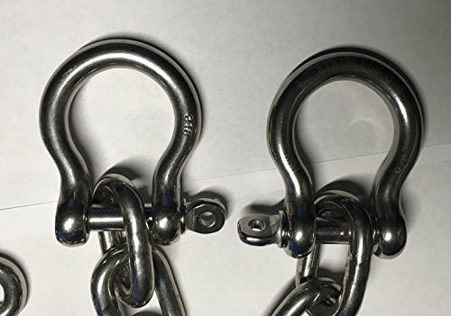 US STAINLESS 5/16" by 10' US Stainless Stainless Steel 316 Anchor Chain 5/16" or 8mm By 10 Foot Long with Bow Shackles - Image 5