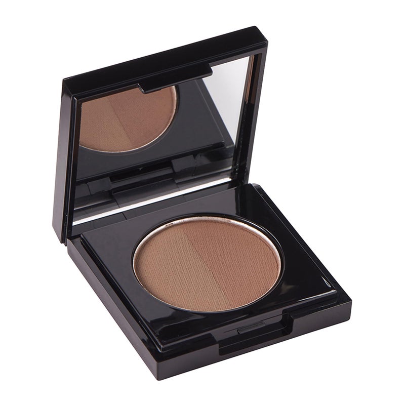 Arches & Halos Arches and Halos Duo Luxury Brow Powder - Eyebrow Shaper and Color - Powder Compact with 2 Neutral Shades - Warm Brown - 0.1 oz - Image 1