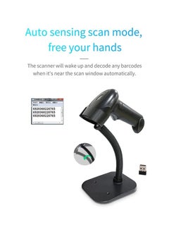 VITION QR Code Scanner, Barcode Scanner with Stand – USB Wired & 2.4G Bluetooth Wireless Handheld Reader for POS, Laptop, and PC (WHS22Y)  - Image 4