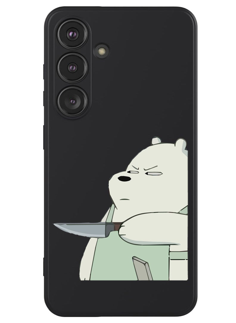 Theodor Protective Slim Fit Case Liquid Silicone Cover with Full Body Protection Anti-Scratch Shockproof Case For Samsung Galaxy S24 Plus (Black) - Dont touch my Bag - Image 1